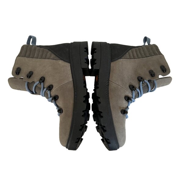 Bogs Holly Lace-up Waterproof Grey Leather Boots Hiking Women's Size 7 NWOT - Picture 6 of 10